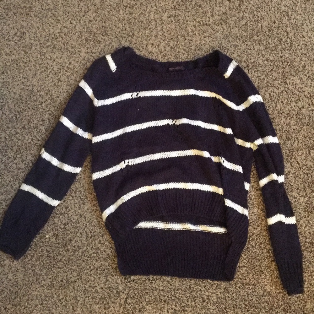 Navy striped sweater